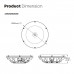 LED Round Parking Garage Canopy Lights, 45W/60W/80W Selectable Wattage, 3 CCT Tunable 3000K/4000K/5000K
