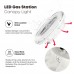 LED Round Parking Garage Canopy Lights, 45W/60W/80W Selectable Wattage, 3 CCT Tunable 3000K/4000K/5000K