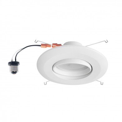 6 Inch Rotatable LED Retrofit Downlight Gimbal, Swiveling Lens, Dimmable Recessed Light Fixtures