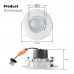 6 Inch Rotatable LED Retrofit Downlight Gimbal, Swiveling Lens, Dimmable Recessed Light Fixtures