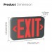 Double-Sided Red EXIT Sign with 90-Min Battery Backup - Fireproof, UL Listed for Office, Apartment, Mall, School, Hotel - Dual Voltage (120/277VAC)