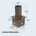 Tenon Adapter For 4 Inch Square Pole Mount With 2-3/8 Inch Vertical Tenon