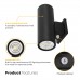  4''-Modern Led Up And Down Wall Light, 20W, 2000lm, Wall Lights With Dusk To Dawn Photocell, 3CCT Tuneable 3000K 4000K 5000K